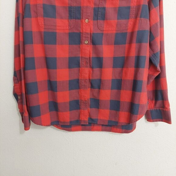 LL Bean Shirt Women's Multicolor Plaid Long Sleeve Button Down Double Pockets PS - Picture 4 of 8